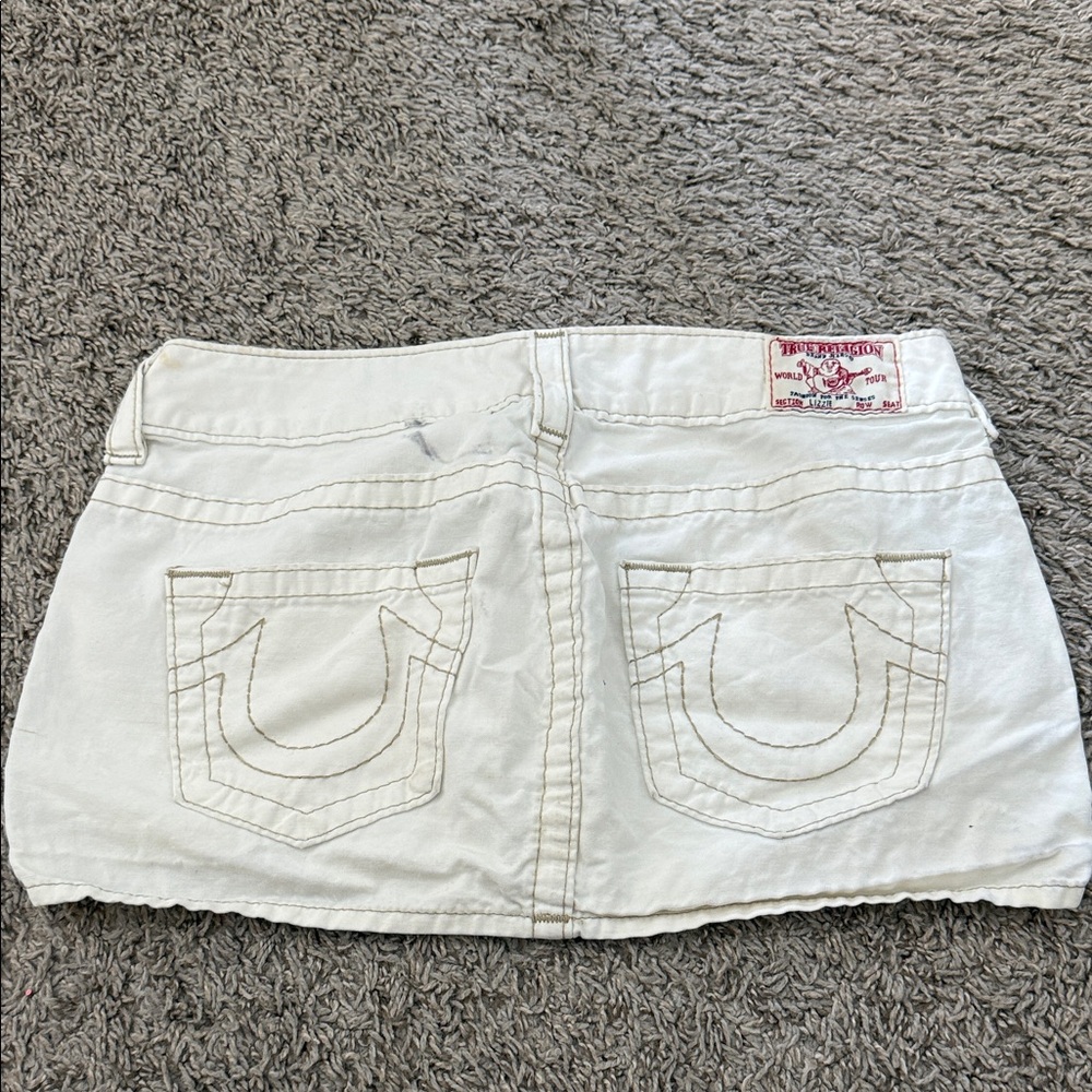 True Religion White Mini Skirt